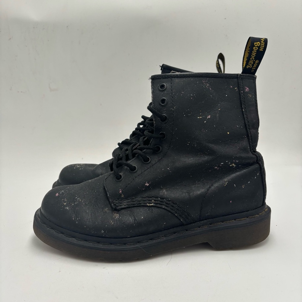 Dr. Martens Women’s 7 Black Altered 1490 W Lace Up Combat Boots